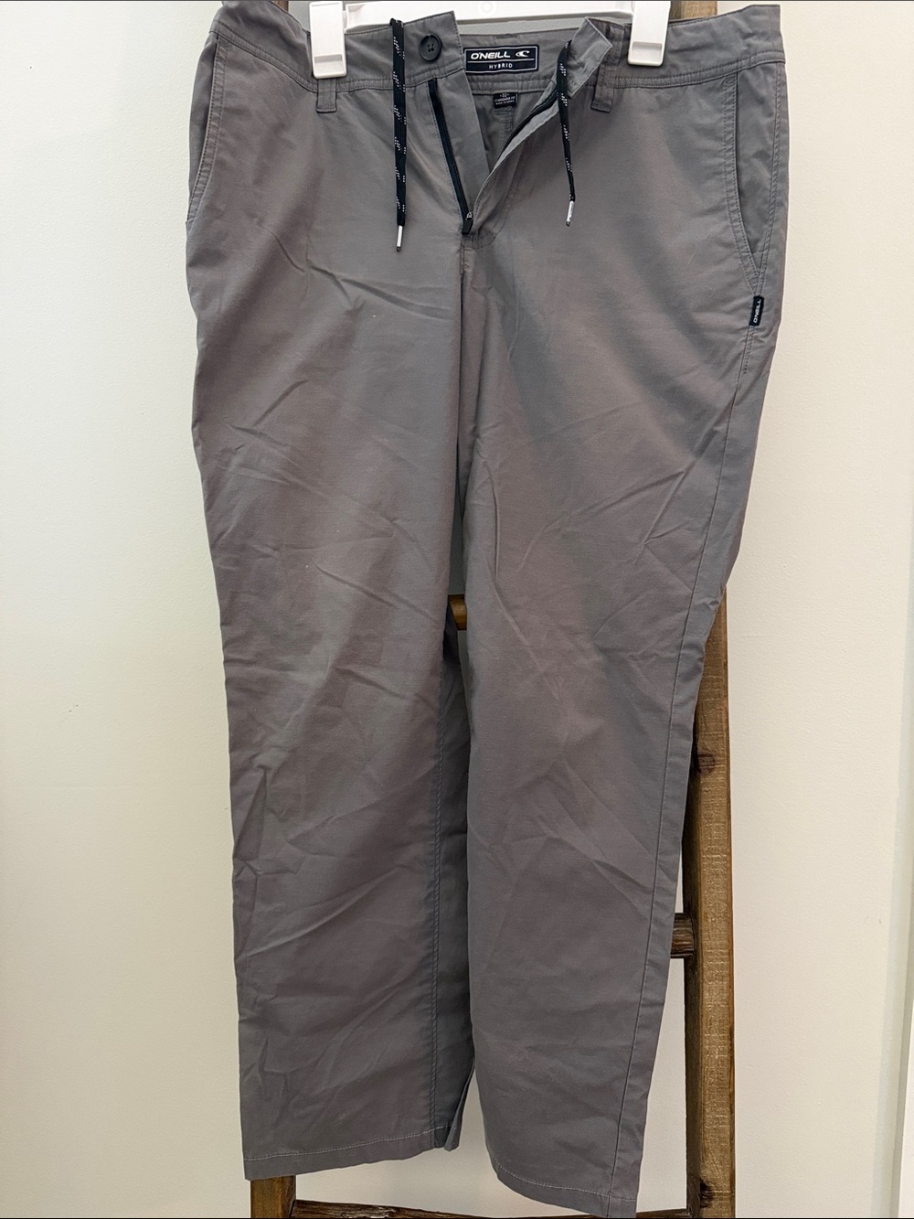 O'Neill Men's Gray Drawstring Chinos Size 32